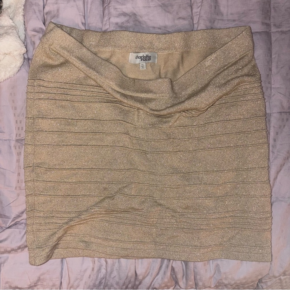 Sparky Gold Bandage Skirt